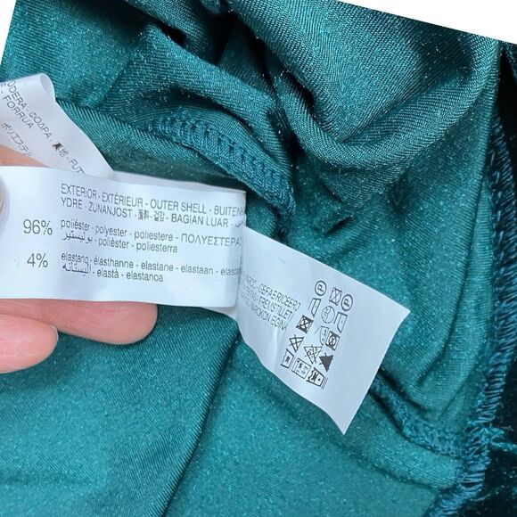 ZARA Green Velvet‎ Rhinestone Mini Party Dress - Picture 12 of 13